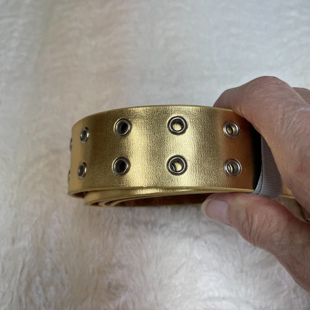 PRICE DROP - Genuine leather Shiny Gold belt